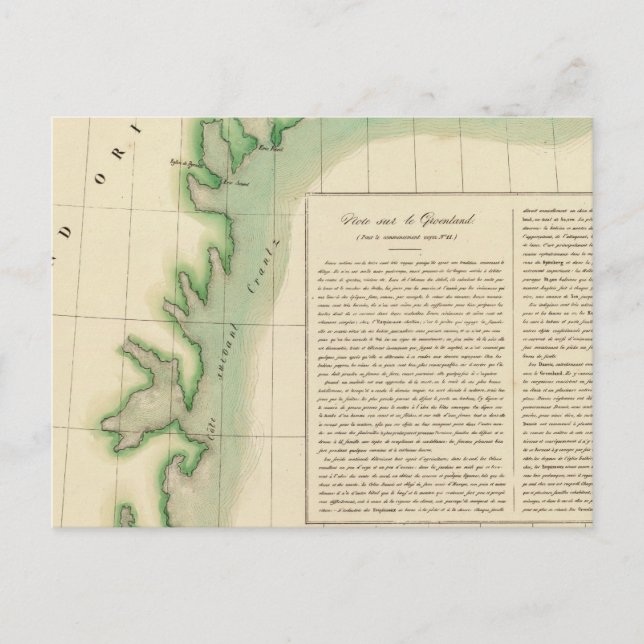 Postal Groenlandia oriental 20 (Anverso)