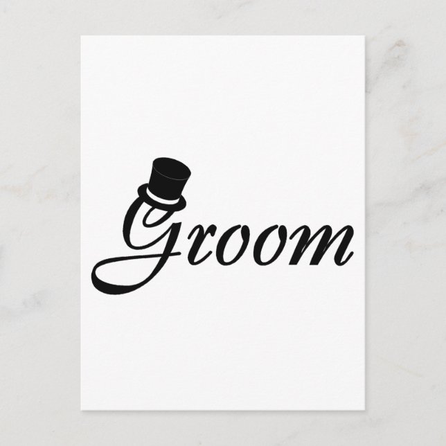 Postal Groom (sombrero negro superior) (Anverso)