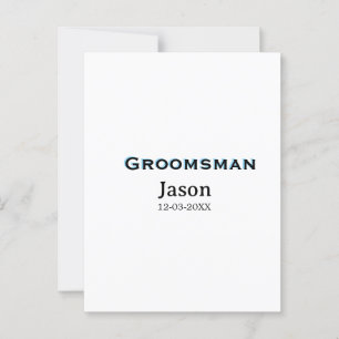 Postal Groom Squad acompañante de la despedida de soltera