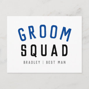 Postal Groom Squad Moderno bachiller Groomsman estilo