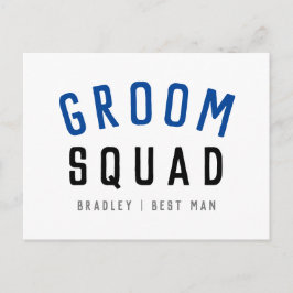 Postal Groom Squad | Moderno bachiller Groomsman estilo