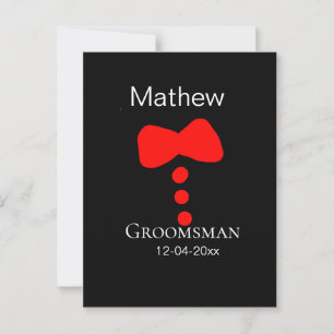 Postal groomman add name año camiseta de la proa negra ti