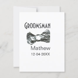 Postal Groomsman agregar nombre fecha año de referencia d