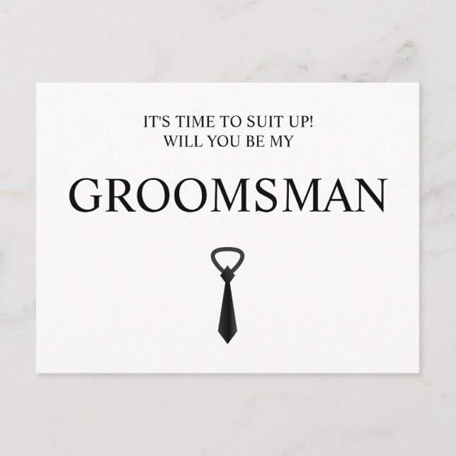 Postal Groomsman Card groomsman y la propuesta del mejor  (Anverso)