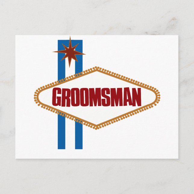 Postal Groomsman de Las Vegas (Anverso)