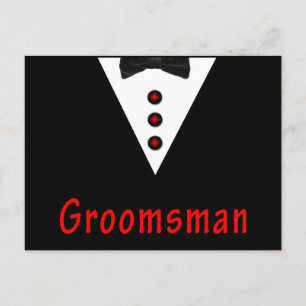 Postal Groomsman En Tux
