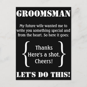 Postal Groomsman Gracias