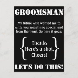 Postal Groomsman Gracias