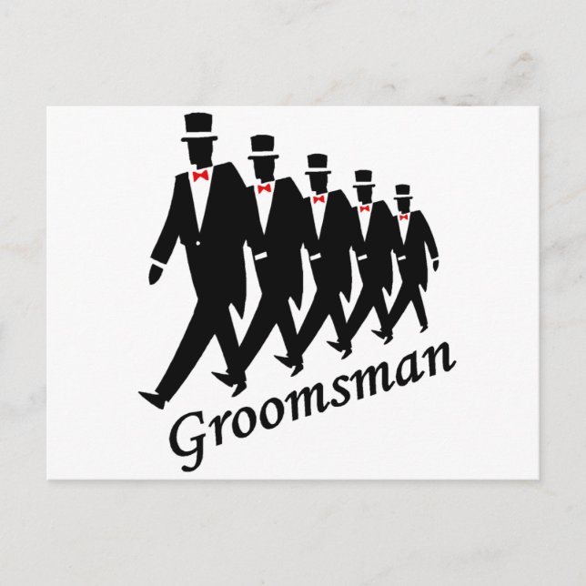 Postal Groomsman (hombres) (Anverso)