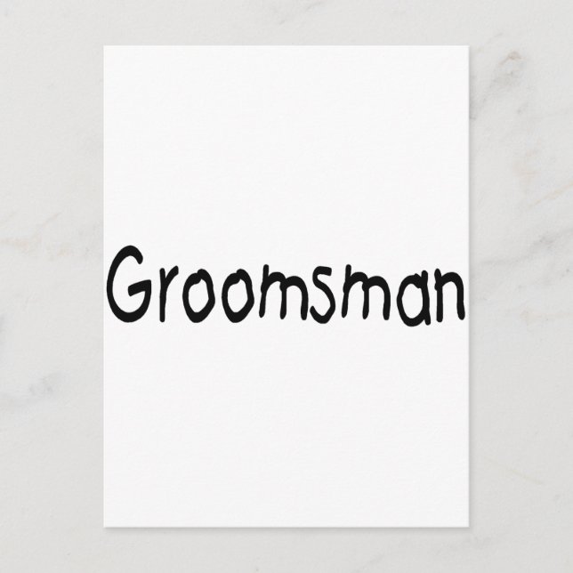 Postal Groomsman (negro) (Anverso)