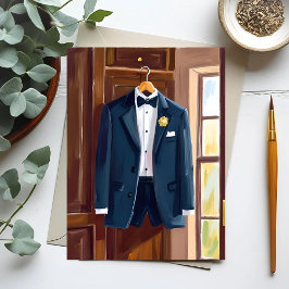 Postal Groomsmen’s Tuxedo | Wedding Bachelor Watercolor