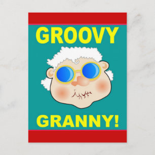 Postal Groovey Granny Personalizado