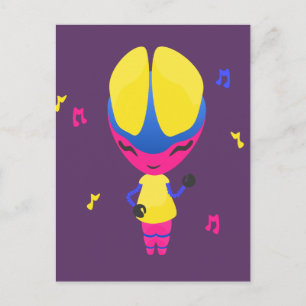 Postal Groovy CMYK Robot