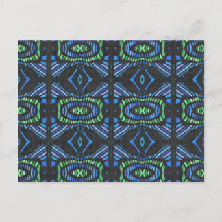 Postal Groovy Decorative Geometric Abstract Pattern Art