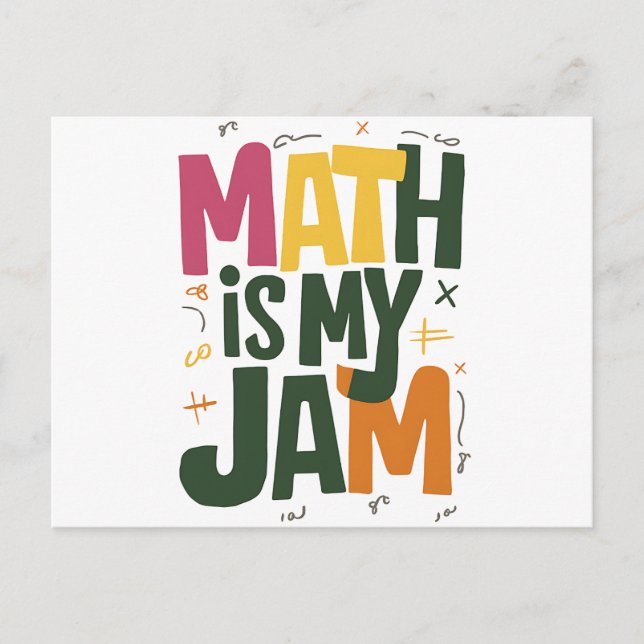 Postal Groovy Math es mi jam primer día de regreso a la e (Anverso)
