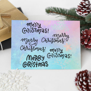 Postal Groovy Merry Christmas