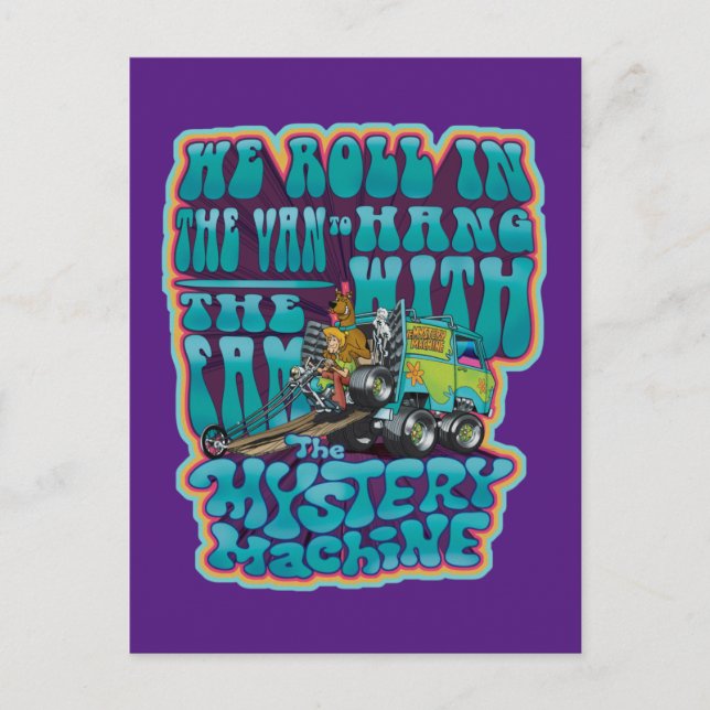 Postal Groovy Mystery Machine Fam Graphic (Anverso)