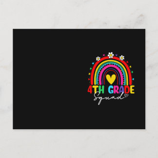 Postal Groovy Rainbow Chica Boys Teacher Hola cuarto grad