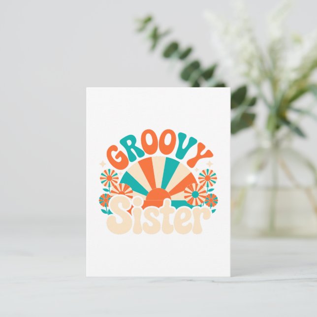 Postal Groovy Sister Boho Vibes (2) (Anverso de pie)