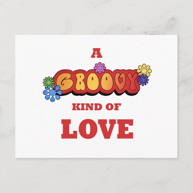 Postal Groovy Tipo de Amor (Anverso)