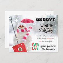 GROOVY WINTER DESEA POSTCARD DE VACACIONES