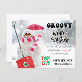POSTAL GROOVY WINTER DESEA POSTCARD DE VACACIONES