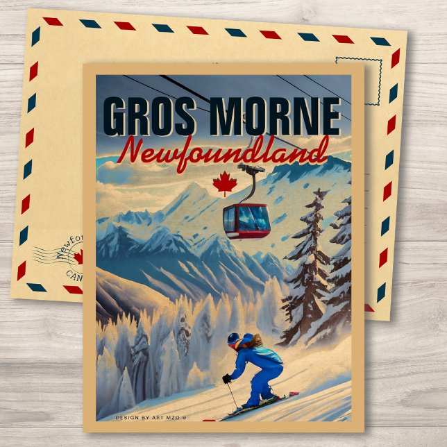 Postal Gros Morne Terranova Canadá Montaña de 1960 (Subido por el creador)