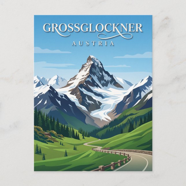 Postal Großglockner Austria (Anverso)