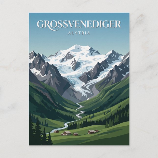 Postal Großvenediger Austria (Anverso)