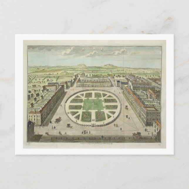 Postal Grosvenor Square, para 'Stow's Survey of London',  (Anverso)