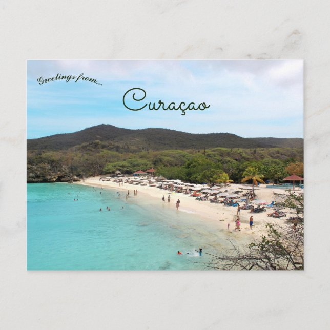 Postal  Grote Knip Beach Curacao (Anverso)