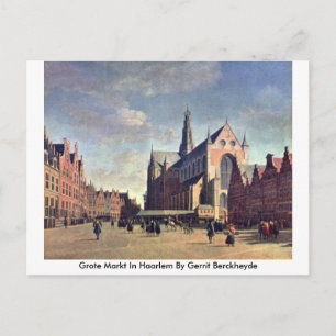 Postal Grote Markt En Haarlem Por Gerrit Berckheyde