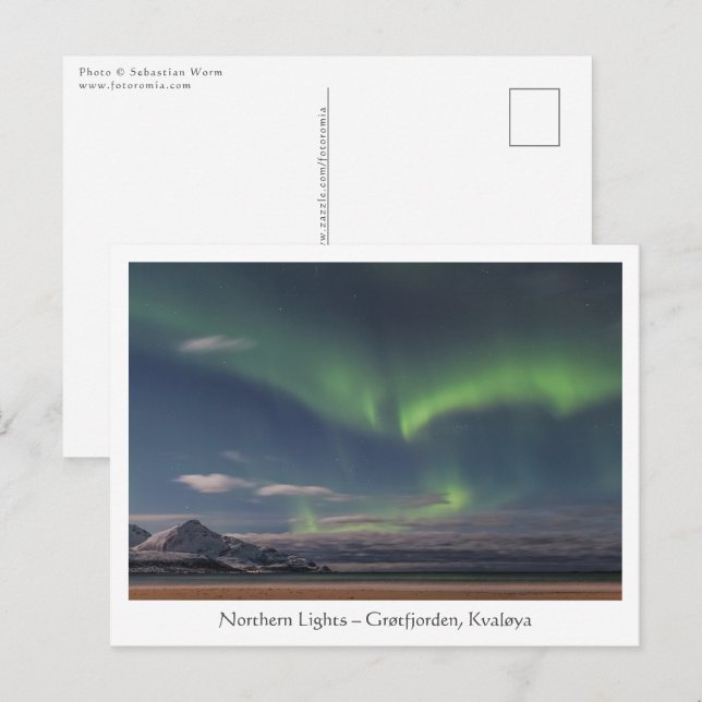 Postal Grøtfjorden Kvaloya Noruega (Anverso / Reverso)