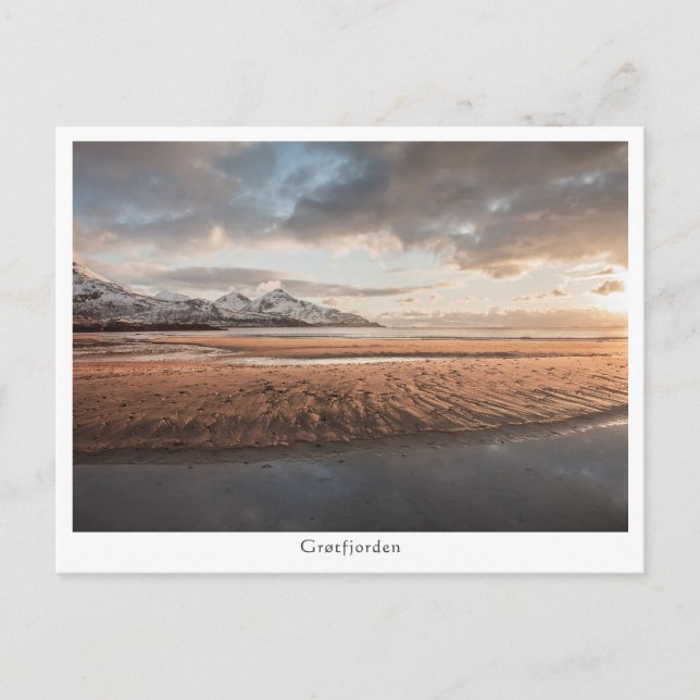 Postal Grotfjorden Noruega (Anverso)