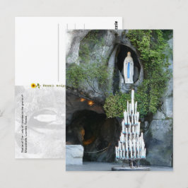 Postal Grotto de Massabielle, Lourdes, Francia -
