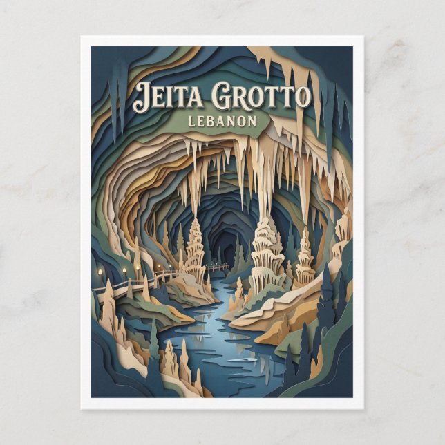 Postal Grotto Jeita Líbano (Anverso)