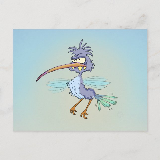 Postal Grouchy Hummingbird Postcard (Anverso)