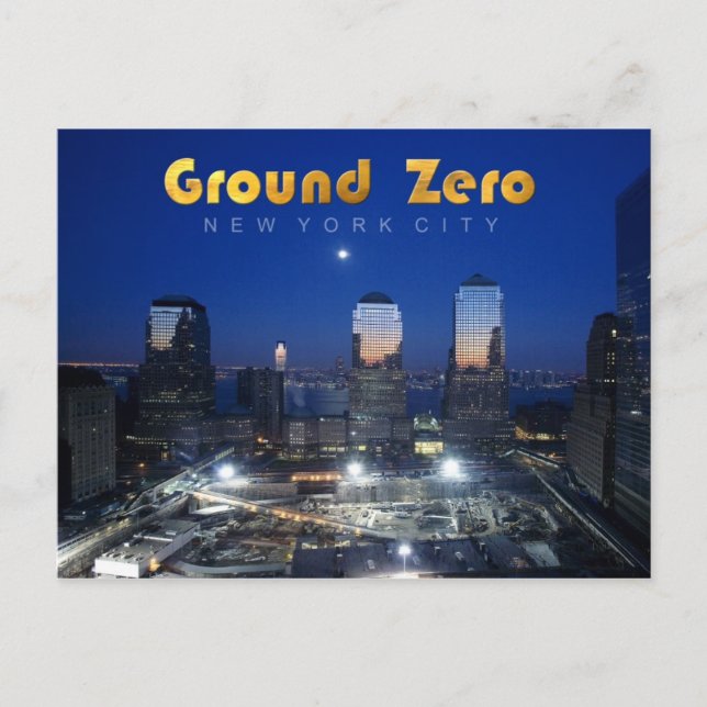 Postal Ground Zero, Manhattan, NYC de noche (Anverso)