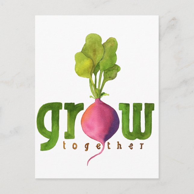 Postal Grow Together Radish (Anverso)