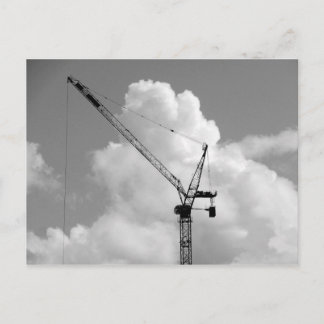 Postal Grúa Cumulonimbus - Blanco y negro