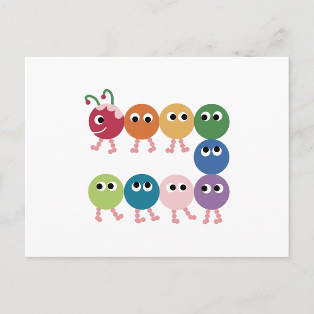 Postal Grub arcoiris. (Anverso)