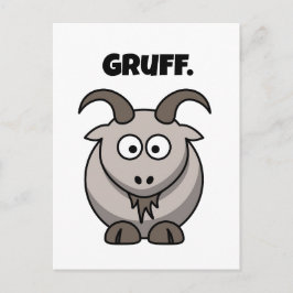 Postal Gruff Gray Goat Funny Fairy Tale Personalizado