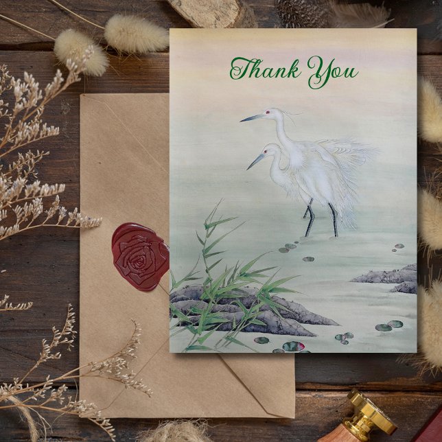 Postal Grullas en el río chino (Subido por el creador)