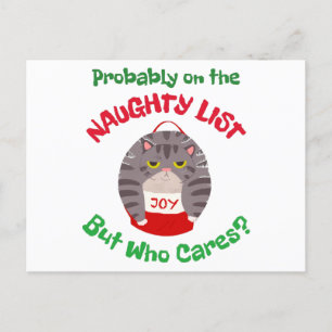 Postal Grumpy Navidades sarcásticos gatitos Probablemente