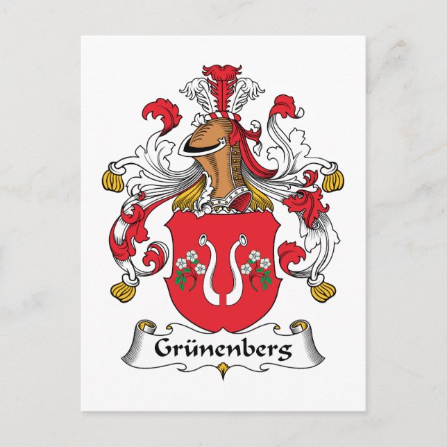 Postal Grunenberg Family Crest (Anverso)