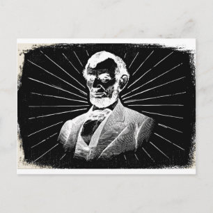 Postal grunge abraham lincoln