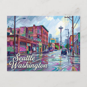 Postal Grunge Angustioso Seattle Washington