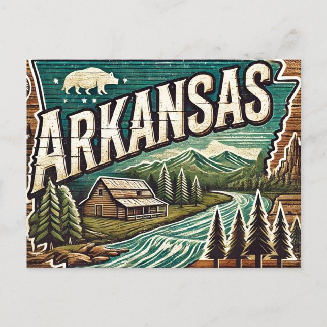 Postal Grunge Arkansas (Anverso)