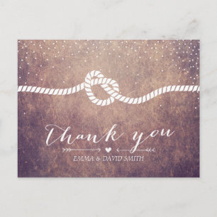 Postal Grunge Confetti Dots Tying Knot Gracias