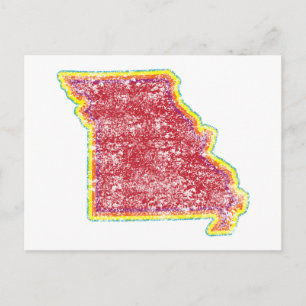 Postal grunge de color de missouri
